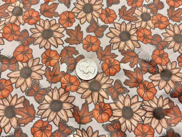 Brittany Frost Designs Fall DBP Print #2037 Double Brushed Polyester Spandex Apparel Stretch Fabric 190 GSM 58"-60" Wide By The Yard