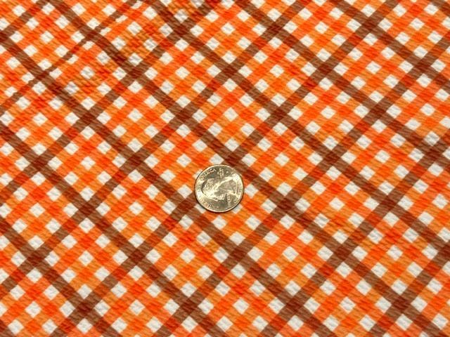 Fall Plaid Bullet Print #2013 Ribbed Scuba Techno Double Knit 2-Way Stretch Poly Spandex Apparel Craft Fabric 58"-60" Wide BTY