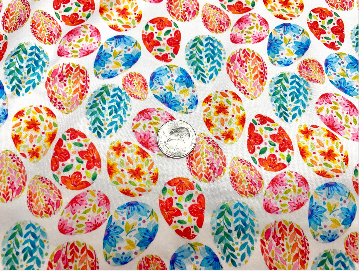 Egg Bohemian DBP Print #441 Double Brushed Polyester Spandex Apparel Stretch Fabric 190 GSM 58"-60" Wide By The Yard