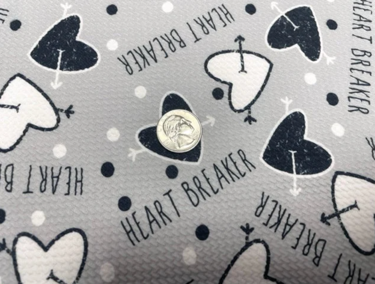 Brittany Frost Designs Heartbreaker Bullet Print #826 Ribbed Scuba Double Knit Stretch Poly Spandex Apparel Craft Fabric 58"-60" Wide BTY