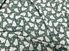 Load image into Gallery viewer, Brittany Frost Designs Xmas Trees Bullet Print #810 Ribbed Scuba Double Knit Stretch Poly Spandex Apparel Craft Fabric 58"-60" Wide BTY