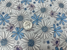 Load image into Gallery viewer, 4x2 Rib Knit Brittany Frost Designs Winter Florals DBP Print #433 Double Brush Poly Spandex Stretch 190GSM Fabric 58"-60" Wide By The Yard