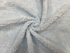 Light Blue Sherpa Faux Fur #22 100% Polyester Medium Pile Super Soft Stretch Fabric Very Soft 58"-60" Wide By The Yard