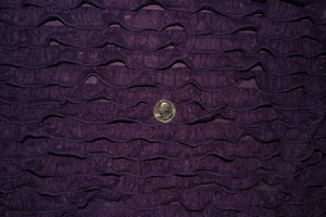 Purple 1" Ruffle Knit Polyester Spandex Stretch Apparel Craft Fabric Skirt Dress 52&quot;-54&quot; Wide By The Yard