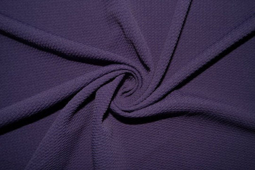 Purple #154 Bullet Ribbed Scuba Techno Double Knit 2-Way Stretch Polyester Spandex Apparel Craft Fabric 58"-60" Wide By The Yard