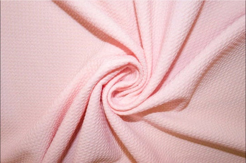 Light Pink #105 Bullet Ribbed Scuba Techno Double Knit 2-Way Stretch Polyester Spandex Apparel Craft Fabric 58"-60" Wide By The Yard