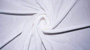 Ivory #61 Stretch Velvet Polyester Spandex 250 GSM Luxury Apparel Fabric 55"-56" Wide By The Yard