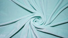 Load image into Gallery viewer, Mint #55 Stretch Velvet Polyester Spandex 250 GSM Luxury Apparel Fabric 55&quot;-56&quot; Wide By The Yard
