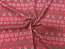 Load image into Gallery viewer, Ugly Christmas Sweater Bullet Print #460 Ribbed Scuba Techno Double Knit 2-Way Stretch Poly Spandex Apparel Craft Fabric 58&quot;-60&quot; Wide BTY