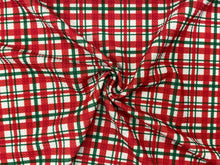 Load image into Gallery viewer, Christmas Tartan Plaid Bullet Print #461 Ribbed Scuba Techno Double Knit 2-Way Stretch Poly Spandex Apparel Craft Fabric 58&quot;-60&quot; Wide BTY