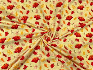 Turkey Fall Thanksgiving DBP Print #269 Double Brushed Polyester Spandex Apparel Stretch Fabric 190 GSM 58"-60" Wide By The Yard