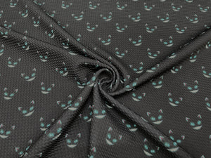 Cheshire Cat Spooky Bullet Print #408 Ribbed Scuba Techno Double Knit 2-Way Stretch Poly Spandex Apparel Craft Fabric 58"-60" Wide BTY