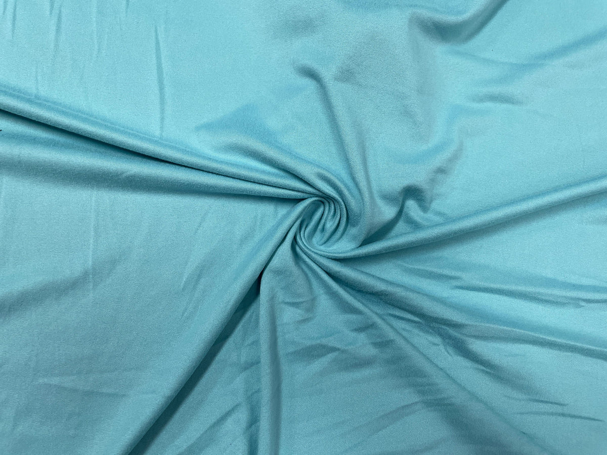 Robin Egg Blue #72 Double Brushed Polyester Spandex Apparel Stretch Fabric 190 GSM 58"-60" Wide By The Yard