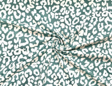 Load image into Gallery viewer, Sage Leopard DBP Print #337 Double Brushed Polyester Spandex Apparel Stretch Fabric 190 GSM 58&quot;-60&quot; Wide By The Yard