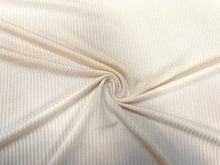 Load image into Gallery viewer, Cream DBP 4X2 Rib Knit #12 Double Brushed Polyester Spandex Stretch 190GSM Apparel Fabric 58&quot;-60&quot; Wide By The Yard