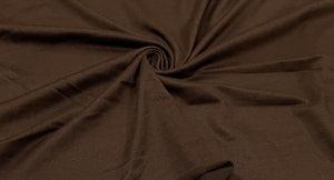 Chocolate #84 Double Brushed Polyester Spandex Apparel Stretch Fabric 190 GSM 58"-60" Wide By The Yard