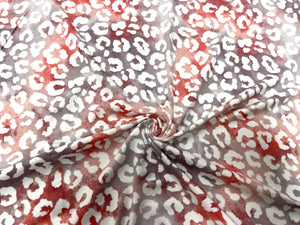 Tie-Dye Leopard Animal DBP Print #408 Double Brushed Polyester Spandex Apparel Stretch Fabric 190 GSM 58"-60" Wide By The Yard