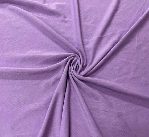 Lilac #74 Double Brushed Polyester Spandex Apparel Stretch Fabric 190 GSM 58"-60" Wide By The Yard