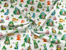 Load image into Gallery viewer, Baby Dinosaur Bullet Print #538 Ribbed Scuba Techno Double Knit 2-Way Stretch Poly Spandex Apparel Craft Fabric 58&quot;-60&quot; Wide BTY