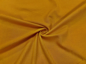 Mustard DBP 4X2 Rib Knit #29 Double Brushed Polyester Spandex Stretch 190GSM Apparel Fabric 58"-60" Wide By The Yard