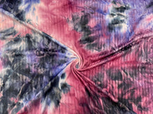 Load image into Gallery viewer, Tie-Dyed DBP 8x3 Rib Knit Print #120 Double Brushed Polyester Spandex Stretch 190GSM Apparel Fabric 58&quot;-60&quot; Wide By The Yard