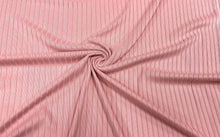 Load image into Gallery viewer, Pink DBP 8X3 Rib Knit #11 Double Brushed Polyester Spandex Stretch 190GSM Apparel Fabric 58&quot;-60&quot; Wide By The Yard