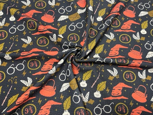 Wizard Magic Bullet Print #561 Ribbed Scuba Techno Double Knit 2-Way Stretch Poly Spandex Apparel Craft Fabric 58"-60" Wide BTY