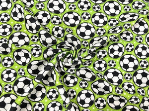 Soccer Ball Sports Bullet Print #597 Ribbed Scuba Techno Double Knit 2-Way Stretch Poly Spandex Apparel Craft Fabric 58"-60" Wide BTY
