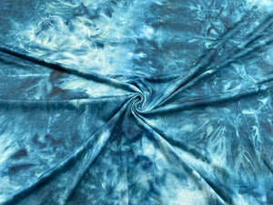 DBP Tie-Dye Print #570 Hunter Double Brushed Polyester Spandex Apparel Stretch Fabric 190 GSM 58"-60" Wide By The Yard
