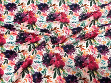 Load image into Gallery viewer, Christmas Xmas Floral Bullet Print #620 Ribbed Scuba Techno Double Knit 2-Way Stretch Poly Spandex Apparel Craft Fabric 58&quot;-60&quot; Wide BTY