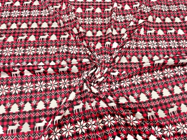 Ugly Christmas Sweater Xmas DBP Print #670 Double Brushed Polyester Spandex Apparel Stretch Fabric 190 GSM 58"-60" Wide By The Yard