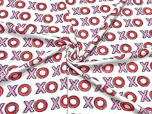 Load image into Gallery viewer, XOXO Valentine&#39;s Day DBP Print #701 Double Brushed Polyester Spandex Apparel Stretch Fabric 190 GSM 58&quot;-60&quot; Wide By The Yard