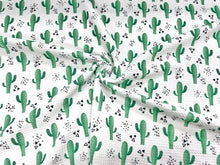 Load image into Gallery viewer, Cactus Geometric Retro Bullet Print #679 Ribbed Scuba Techno Double Knit 2-Way Stretch Poly Spandex Apparel Craft Fabric 58&quot;-60&quot; Wide BTY