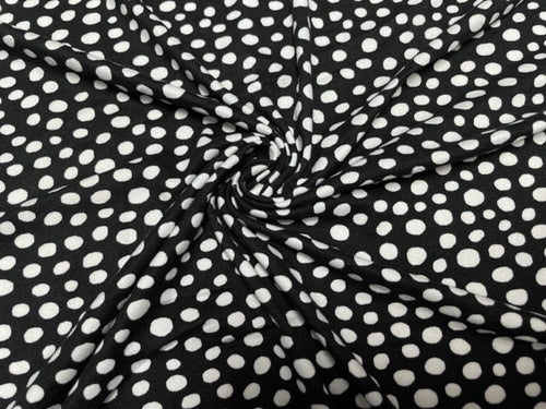 Dalmatian Dot Animal DBP Print #767 Double Brushed Polyester Spandex Apparel Stretch Fabric 190 GSM 58