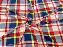 Load image into Gallery viewer, Plaid DBP Print #773 Double Brushed Polyester Spandex Apparel Stretch Fabric 190 GSM 58&quot;-60&quot; Wide By The Yard