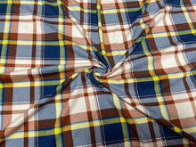 Load image into Gallery viewer, Plaid DBP Print #774 Double Brushed Polyester Spandex Apparel Stretch Fabric 190 GSM 58&quot;-60&quot; Wide By The Yard