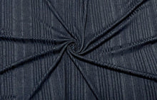Load image into Gallery viewer, Black Stripe DBP Brushed Rib Knit #50 Double Brushed Polyester Spandex Stretch 190GSM Apparel Fabric 58&quot;-60&quot; Wide By The Yard
