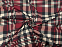 Load image into Gallery viewer, Fall Holiday Plaid Cotton Spandex Print #47 230GSM Jersey Knit Stretch Exercise Apparel Fabric Photography 58&quot;-60&quot; Wide By The Yard