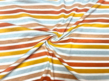 Load image into Gallery viewer, Fall Stripe Thick Cotton Spandex Print #54 230GSM Jersey Knit Stretch Exercise Apparel Fabric Photography 58&quot;-60&quot; Wide By The Yard