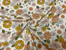 Load image into Gallery viewer, Fall Wildflower Floral Cotton Spandex Print #70 230GSM Jersey Knit Stretch Exercise Apparel Fabric Photography 58&quot;-60&quot; Wide By The Yard