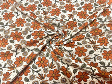 Load image into Gallery viewer, Brittany Frost Designs Fall Floral Cotton Spandex Print #95 230GSM Jersey Knit Stretch Exercise Apparel Fabric 58&quot;-60&quot; Wide By The Yard