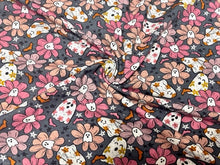 Load image into Gallery viewer, Brittany Frost Designs Groovy Ghosts Cotton Spandex Print #97 230GSM Jersey Knit Stretch Exercise Apparel Fabric 58&quot;-60&quot; Wide By The Yard