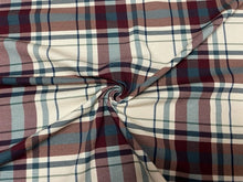 Load image into Gallery viewer, Fall Plaid Cotton Spandex Print #60 230GSM Jersey Knit Stretch Exercise Apparel Fabric Photography 58&quot;-60&quot; Wide By The Yard