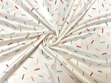 Load image into Gallery viewer, Sprinkles Multi-Color DBP Print #845 Double Brushed Polyester Spandex Apparel Stretch Fabric 190 GSM 58&quot;-60&quot; Wide By The Yard
