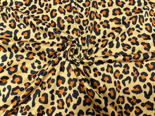Load image into Gallery viewer, Leopard Spot Animal DBP Print #870 Double Brushed Polyester Spandex Apparel Stretch Fabric 190 GSM 58&quot;-60&quot; Wide By The Yard