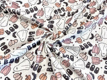 Load image into Gallery viewer, Brittany Frost Designs BOO DBP 4x2 Rib Knit Print #205 Double Brushed Poly Spandex Stretch 190GSM Apparel Fabric 58"-60" Wide By The Yard
