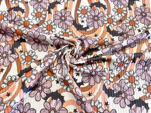 Load image into Gallery viewer, Brittany Frost Designs Bats DBP 4x2 Rib Knit Print #206 Double Brushed Poly Spandex Stretch 190GSM Apparel Fabric 58"-60" Wide By The Yard