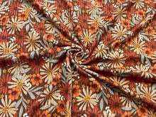 Load image into Gallery viewer, Brittany Frost Designs Floral DBP 4x2 Rib Knit Print #211 Double Brushed Poly Spandex Stretch 190GSM Apparel Fabric 58"-60" Wide By The Yard