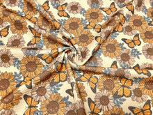 Load image into Gallery viewer, Brittany Frost Designs Butterflies Bullet Print #716 Ribbed Scuba Double Knit Stretch Poly Spandex Apparel Craft Fabric 58"-60" Wide BTY