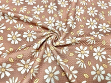 Load image into Gallery viewer, Brittany Frost Designs Fall Daisy Bullet Print #722 Ribbed Scuba Double Knit Stretch Poly Spandex Apparel Craft Fabric 58"-60" Wide BTY